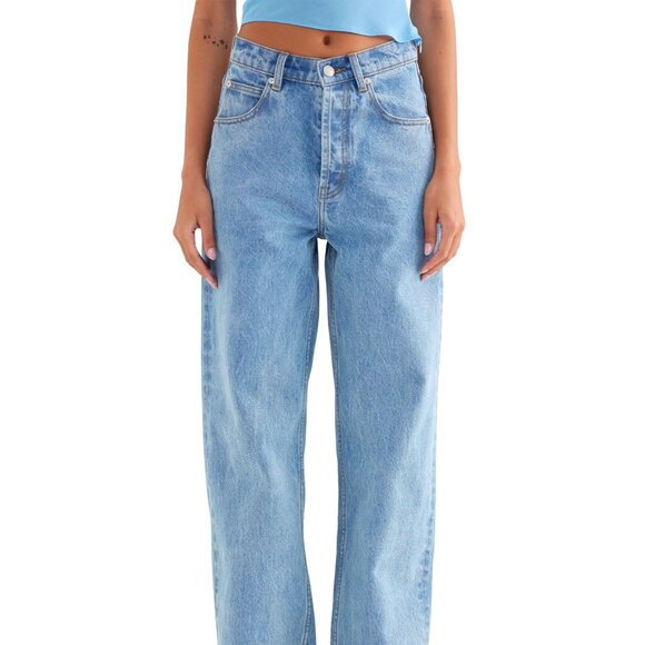 VENROY V Front Denim Light Blue Jean $180 NWT XS - Picture 5 of 7